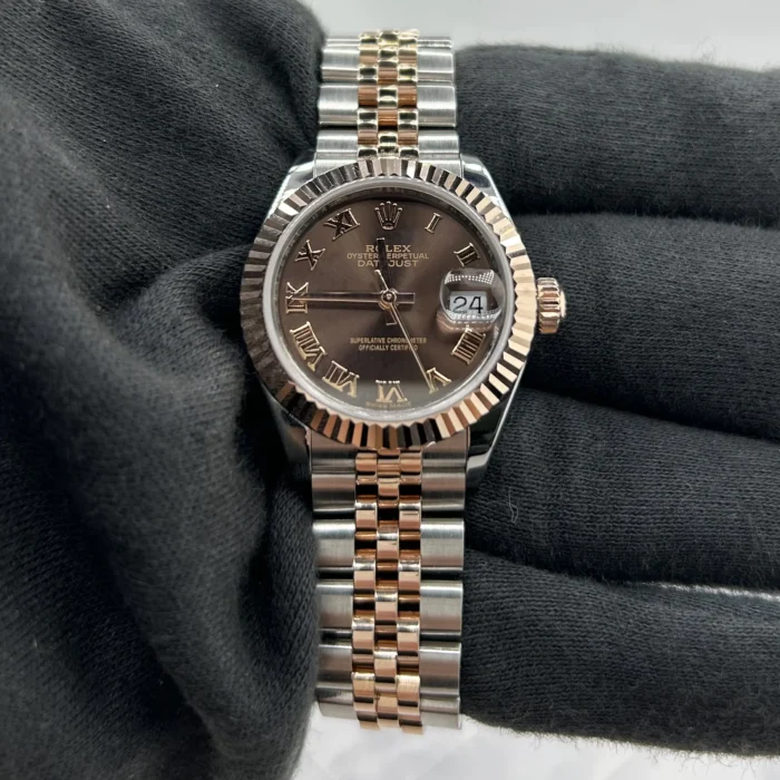 Rolex Datejust Lady Chocolate Roman Dial on Jubilee Ref. 279171 with New Style Card (White) 2019 - Image 2