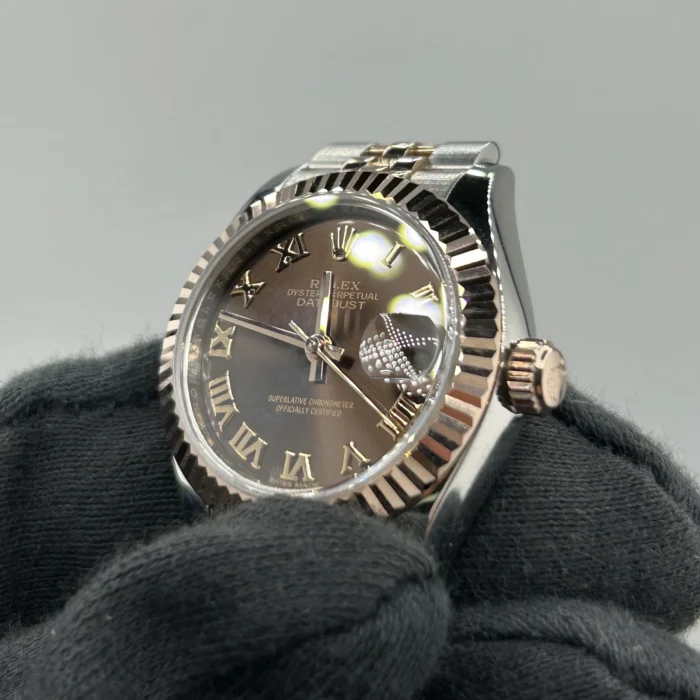 Rolex Datejust Lady Chocolate Roman Dial on Jubilee Ref. 279171 with New Style Card (White) 2019 - Image 3