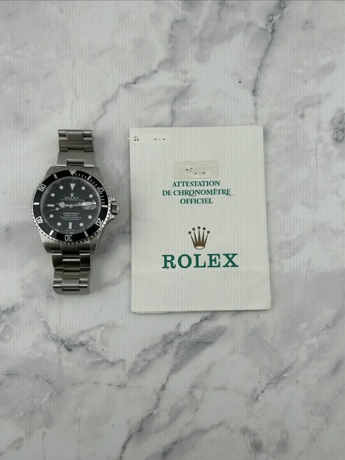 Rolex Submariner Date Black Dial on Oyster Ref. 16610 with Papers 2002 - Image 7