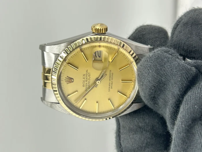 Rolex Datejust Champagne Stick Dial on D-Link Jubilee Bracelet Ref. 16013 - Image 3