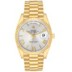 Rolex Day-Date Silver/ Gold Roman Index Dial on President Ref 228238 with New Style Card White  2017