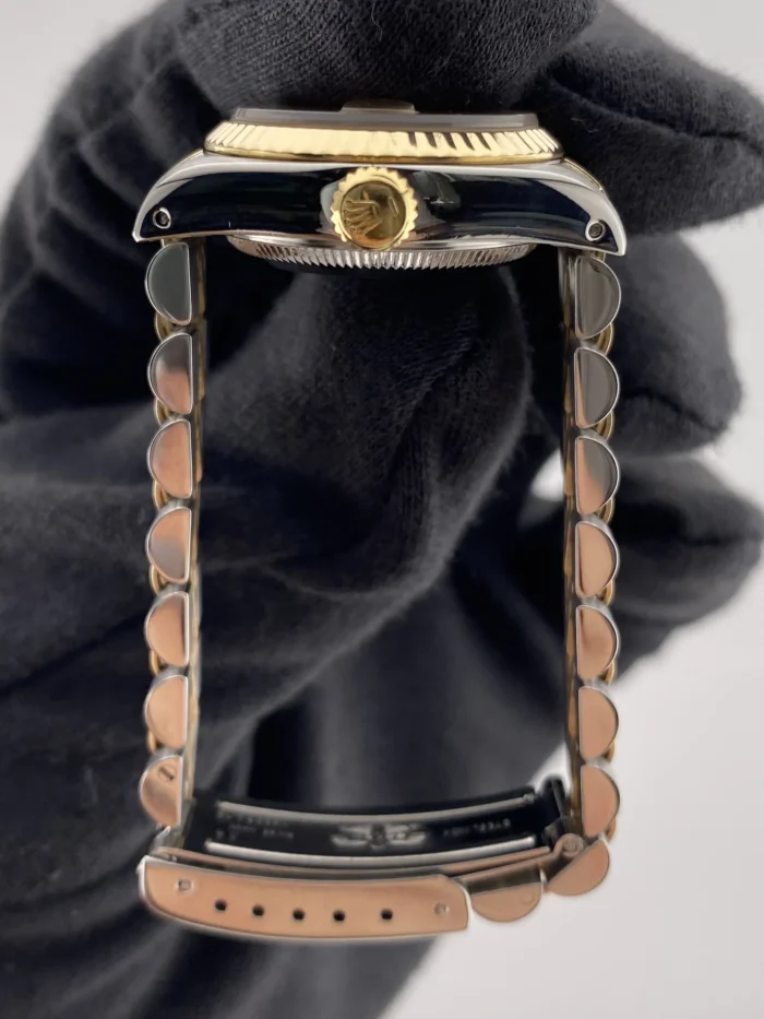 Rolex Datejust Lady Champagne Stick Dial on Jubilee Ref. 69173 with Papers - Image 6