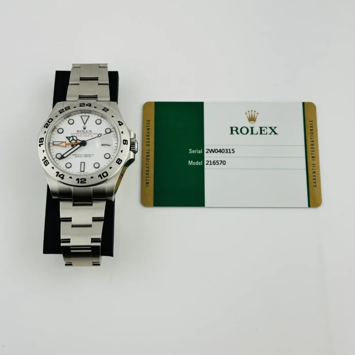 Rolex Explorer II White Dial on Oyster Ref. 216570 with New Style Card (White) 2015 - Image 7