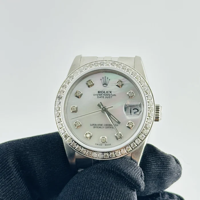 Rolex Datejust AM White MOP Diamond Dial on D-Link Jubilee Ref. 68240 - Image 2