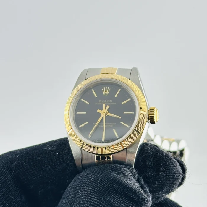 Rolex Datejust Lady Black Stick Dial on D-Link Jubilee Ref. 76243 - Image 3
