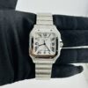 Cartier Santos  Silver Roman Dial Ref 4072/WSSA0018 with Card  2021 - Image 2