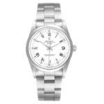 Rolex Oyster Perpetual Date White Roman Dial on Oyster Ref 15000