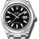 Rolex Datejust II Black Stick Dial on Oyster Ref 116300 with Card Old Green  2013