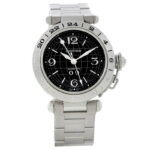 Cartier Pasha C GMT Black Dial Ref 2550/W31049M7