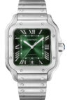 Cartier Santos de Cartier Large Green Dial on Bracelet Ref WSSA0062 with Card  2023