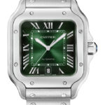 Cartier Santos de Cartier Large Green Dial on Bracelet Ref WSSA0062 with Card  2023