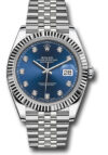 Rolex Datejust 41 Blue Diamond Dial on Jubilee Ref 126334 with New Style Card White  2020