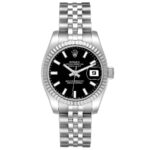 Rolex Datejust Black Stick Dial on D Link Jubilee Ref 179174