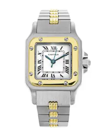 18904266_bf73b3d2-f609-42f8-a3a0-052dae8d73b4.png Cartier Santos Galbee White Roman Dial Ref 82036232 - Image 1