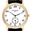 Patek Philippe Calatrava Officer B&P White Arabic Dial on Leather Strap Ref 5022J-013 with Papers  2000