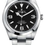 Rolex Explorer I Black Dial on Oyster Ref 214270 with New Style Card White  2014