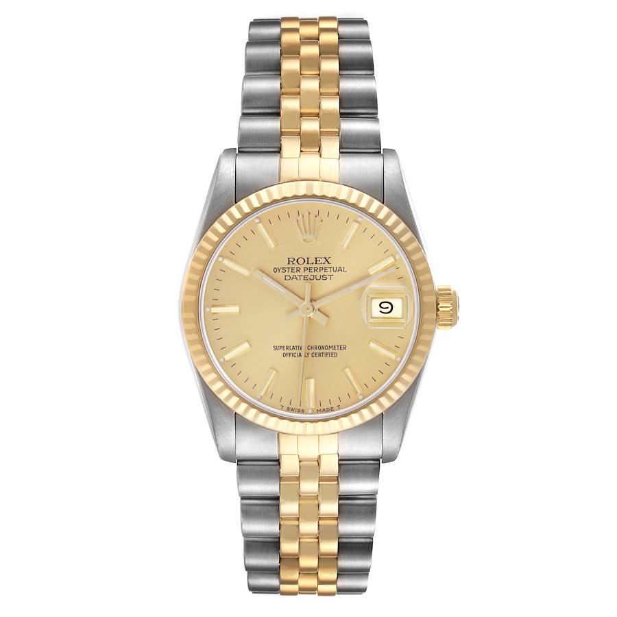 18904593_08b64e01-b21a-4154-99ff-72ae735fccbe.jpeg Rolex Datejust Champagne Stick Dial on Jubilee Ref 68273 - Image 1