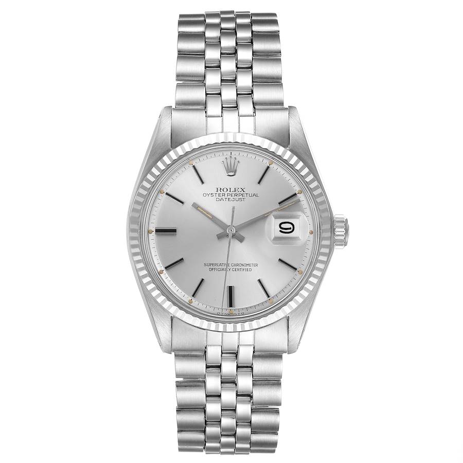 18904664_646947ae-efec-4af0-ac78-162eee79a56c.jpeg Rolex Datejust Silver Stick Dial on Folded Jubilee Ref 1601/4 - Image 1