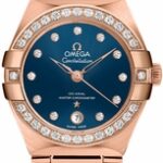 Omega Constellation Omega Co-Axial Master Chronometer Blue Dial on Bracelet Ref 131.55.29.20.53.001 with Card