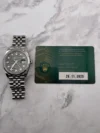 Rolex Datejust Olive Green Palm Motif Diamond 6 Dial on Jubilee Ref 126234 with New Style Card (green) 2023 - Image 7