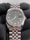 Rolex Datejust Olive Green Palm Motif Diamond 6 Dial on Jubilee Ref 126234 with New Style Card (green) 2023 - Image 3