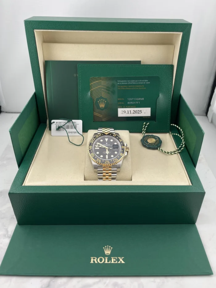 Rolex GMT-Master II Black Dial on Jubilee Ref 126713GRNR with New Style Card (green) 2025 - Image 7