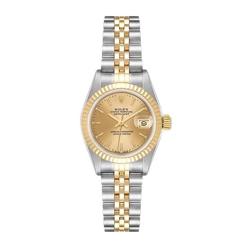 18945721_0207rmaoiosfmb1msp97htrcen7b.jpg Rolex Datejust Gold Dial on Jubilee Ref 69173 - Image 1