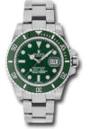 Rolex Submariner Green Dial on Oyster Ref 116610LV with New Style Card White  2016