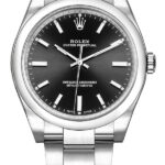 Rolex Oyster Perpetual Black Dial on Oyster Ref 114200 with New Style Card White  2019