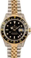 Rolex GMT Master II Black Dial on Jubilee Ref 16713