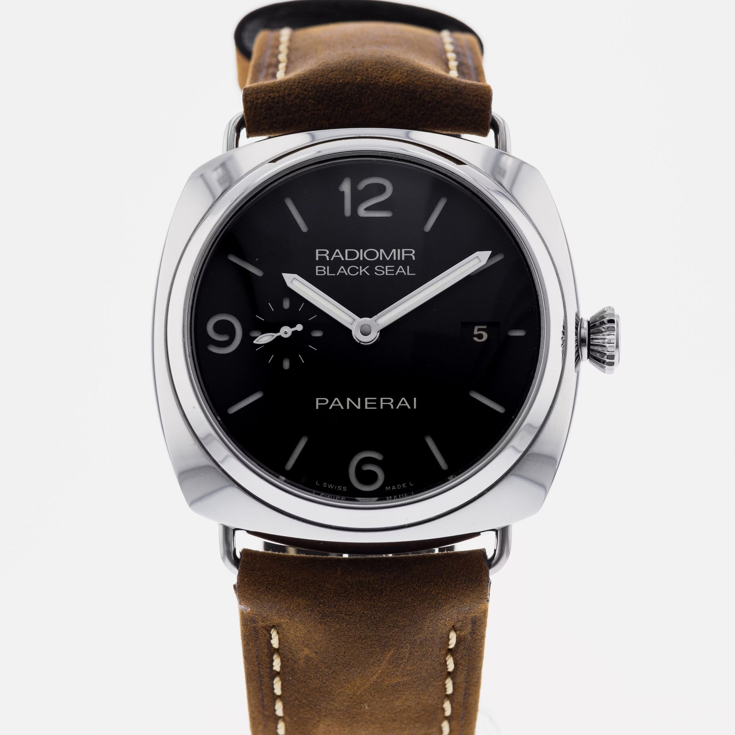 18946899_67ab28b6-4e50-4139-9651-58424339484f.jpeg Panerai Radiomir Black Dial on Leather Ref PAM00388 with Papers 2012 - Image 1