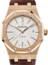 Audemars Piguet Royal Oak Selfwinding White Dial on Leather Strap Ref 15400OR.OO.D088CR.01 with Card  2019