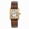 Cartier Tank White Dial on Leather Ref 2442 with Papers  2010