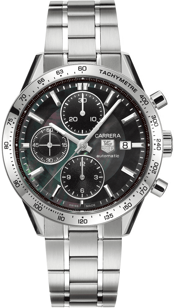 18956645_20dddb6d-02d4-400b-adae-de5350ac46a5.png Tag Heuer Carrera Black Mop Dial Ref CV201P.BA0794 - Image 1