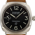 Panerai Radiomir Black Seal Black Dial on Leather Ref PAM00380 with Papers  2017