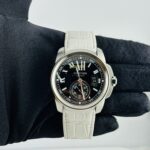 Cartier Calibre B/P Black Dial on Leather  Ref 3389/W7100041 with Papers  2015