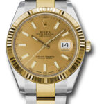 Rolex Datejust Champagne Index Dial on Oyster Ref 126333 with New Style Card White  2018