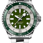 Breitling Superocean Automatic Green Dial on Bracelet Ref A17376A31L1A1 with Card  2025