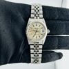 Rolex Datejust Silver Stick Dial on D Link Jubilee Ref 68274 with Papers  1989 - Image 2