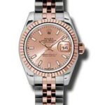 Rolex Datejust Lady Pink Stick Dial on D Link Jubilee Ref 179171 with Card Old Green  2015