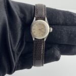 Rolex Oyster Precision Silver Dial on Brown Leather Ref 6527