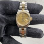 Rolex Datejust Gold Arabic Dial on Oyster Ref 69173 with Papers  1987