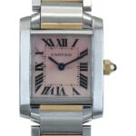 Cartier Tank Pink Mop Dial Ref 2384