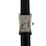 Cartier Tank Americaine White Dial on Leather Ref 1741