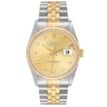 Rolex Datejust Champagne Diamond Dial on D Link Jubilee Ref 16233 with Papers  1994