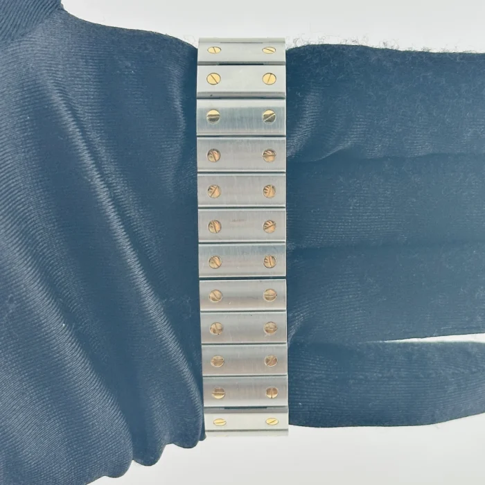 Cartier Santos Chronoflex White Roman Dial on 2-Tone Bracelet Ref. 2425 - Image 4
