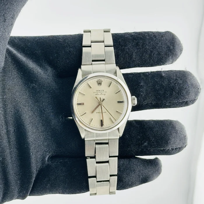 Rolex Air-King Silver Dial on Folded Oyster Ref. 5500 with Papers 1977 - Image 2