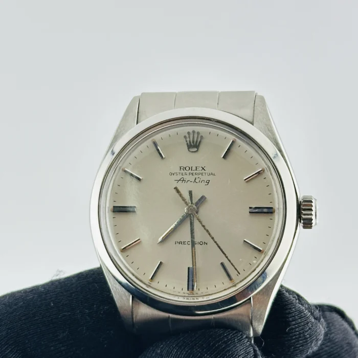Rolex Air-King Silver Dial on Folded Oyster Ref. 5500 with Papers 1977 - Image 3