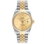 Rolex Datejust Champagne Stick Dial on D Link Jubilee Ref 16013 with Papers  1988