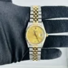 Rolex Datejust Champagne Stick Dial on D Link Jubilee Ref 16013 with Papers  1988 - Image 2